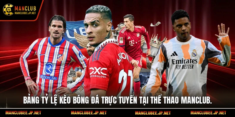 Bảng tỷ lệ kèo bóng đá trực tuyến tại Thể thao Manclub.