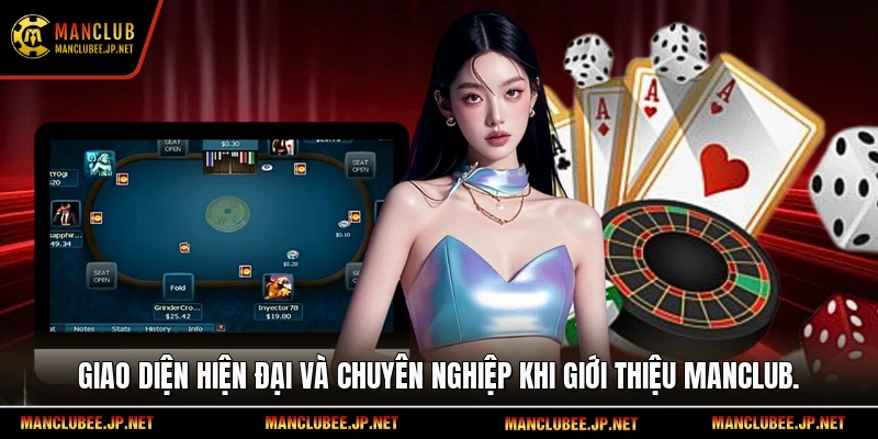 Giao diện hiện đại và chuyên nghiệp khi giới thiệu Manclub.