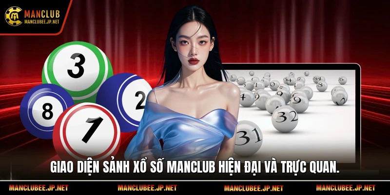 Giao diện sảnh Xổ số Manclub hiện đại và trực quan.